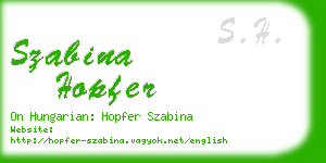 szabina hopfer business card